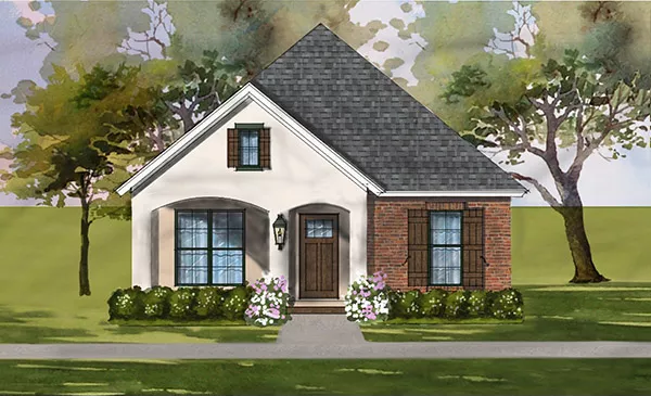 image of single story country house plan 9745